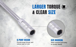 Socket Wrench T Type <b>Spanner</b> Metric Hand <b>Tool</b> for Automotive Repair Maintenance Workshop Mechanical Use <b>Tool</b> Kit - Product Image 5