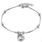 Tobillera de Plata con Dije de Corazón Hecho a Mano, Pulsera Delicada, Joyería de Regalo para Mujeres y Niñas, Ideal para Bodas y Fiestas - Product Image 2
