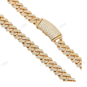 7MM 20" Hip Hop Miami Cuban Necklace Gold Plated 925 Silver Cuban Link <b>Chain</b> Moissanite <b>Iced</b> Men's Fine Jewelry GRA Certified - Product Image 4