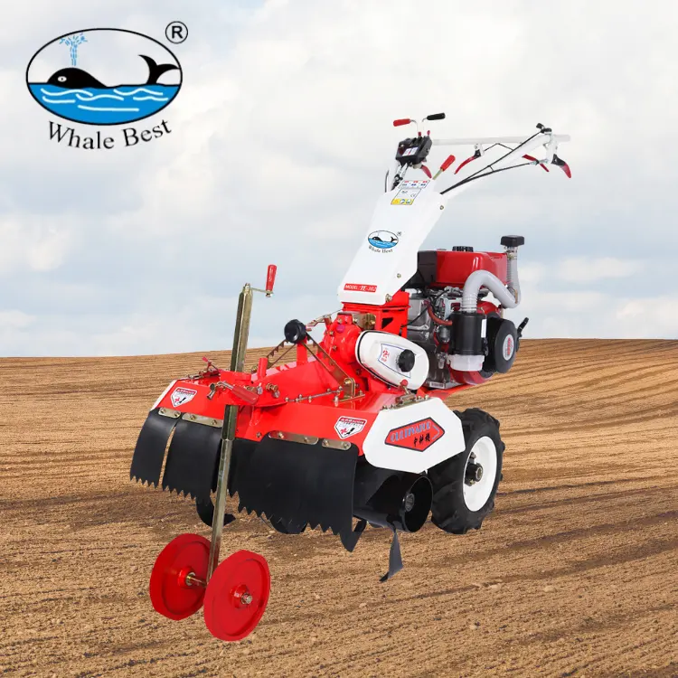 Agricultural grass-cutting micro power tiller machine