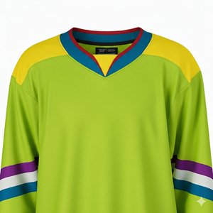 Camiseta de Hockey Sublimada de Alta Calidad para Entrenamiento – Tejido de Malla Transpirable con Colores Personalizados del Equipo y Diseño de Cuello en V - Product Image 5
