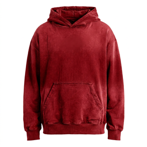 Sudadera con Capucha Extra Grande para Hombre, Color Sólido, Algodón, Informal, para Otoño, con Bolsillos, Corte Regular - Product Image 5