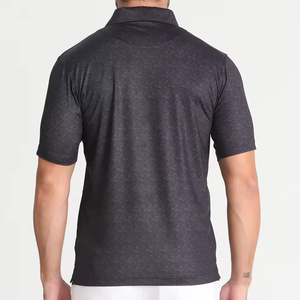 Polo de punto elástico con logotipo personalizado, cuello alto, para hombre, estampado, de alto rendimiento, para golf, gran venta de verano - Product Image 6