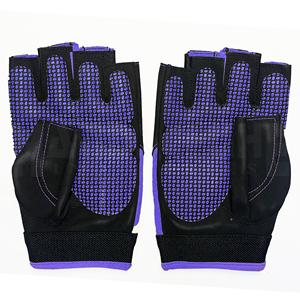 Guantes de Gimnasio de Medio Dedo, Material PU Resistente, Correa de Muñeca Ajustable, Agarre para Levantamiento de Pesas, Unisex, para Fisicoculturismo - Product Image 3