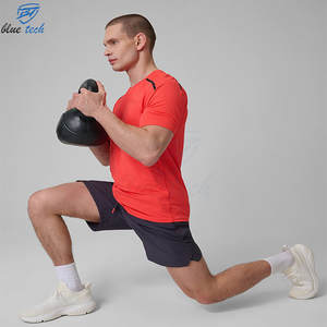 Conjunto de Camiseta y Pantalones Cortos Deportivos para Hombre, Tallas Grandes, Personalizado OEM, Transpirable, Antibacterial, de Secado Rápido, para Entrenamiento Físico - Product Image 1