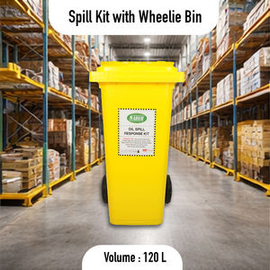 Conteneur mobile de 120 litres pour kit anti-déversement d'hydrocarbures, robuste, pour les secteurs pétrolier et gazier, les opérations offshore et en raffinerie - Product Image 2