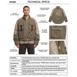 Veste de chasse en toile surdimensionnée personnalisée OEM pour hommes, style vintage matelassé en nylon, streetwear, manteau cargo utilitaire, fabricant de Sialkot - Product Image 5