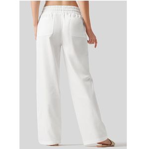 Pantalons pour femmes, pantalons palazzo décontractés à jambes larges, en coton, pantalons de plage d'été avec poches - Product Image 3