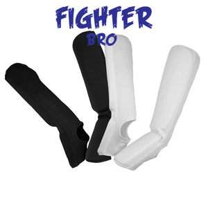Protège-tibias de karaté en coton élastique avec rembourrage EVA, protège-tibias de boxe et arts martiaux, conception sur mesure pour l'entraînement - Product Image 2