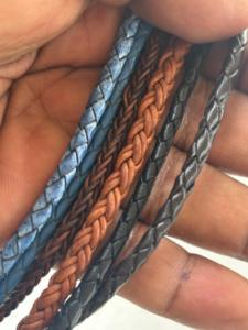 Handmade <b>Braided</b> Leather Cord Roll Woven Leather Rope for Bracelets Necklaces Jewelry Craft <b>Accessories</b> - Product Image 3
