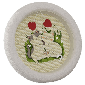 Cama Redonda para Gatos, Diseño de Dibujos Animados, Tejido de Sisal, Felpa Suave y Duradera, Cama para Mascotas - Product Image 1