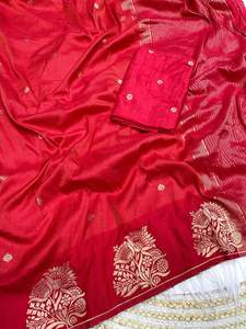 Sari en soie Dola de créateur indien, exclusif, fantaisie, dernière collection, qualité supérieure, tenue de fête ethnique, best-seller, exclusif - Product Image 6