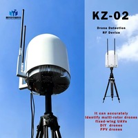 Dispositif de détection de drones fixe KZ-02, scanner RF pleine bande 360° °   Moniteur avec plateforme cloud GIS