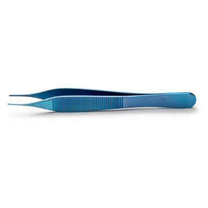 ชุดเครื่องมือผ่าตัดแบบใช้ซ้ำได้ ยี่ห้อ Jamso Industries รุ่น TC Garney Adson Forceps Softouch 1x2 ฟันเพชรเคลือบไทเทเนียมสีน้ำเงิน - Product Image 2