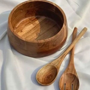 Bols à salade artisanaux jetables en bois d'acacia mangue, design moderne, vaisselle de fête, HANDICRAFT HUB Uttar Pradesh - Product Image 5