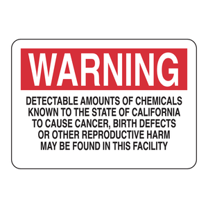 Señal de advertencia química de Brady Proposition 65 - PVC y acero duraderos con impresión UV para uso en interiores/exteriores - Product Image 3