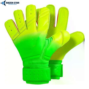 Gants de gardien de but haute durabilité et respirants avec fermeture auto-agrippante, paume en latex antidérapante et protection des doigts et du pouce pour le football - Product Image 3