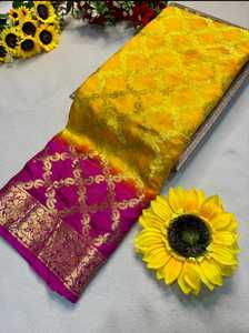 Sari en soie d'art de qualité supérieure, tenue ethnique indienne traditionnelle, sari en soie douce pour femmes, vêtements de soirée de créateur - Product Image 3