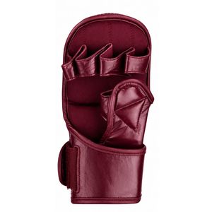 ถุงมือ MMA แบบกำหนดเอง หนัง PU ฝ่ามือเปิด สำหรับฝึกซ้อมต่อสู้ ศิลปะการต่อสู้ อุปกรณ์กราปลิง สีแดงเลือดหมู - Product Image 3