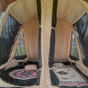 Tente tunnel Pioneer Outdoors - Quatre saisons, une chambre, toile, armature droite, pliable, écologique, ouverture rapide automatique, 3-4 personnes - Product Image 3