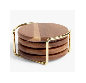 Sous-verres en bois décoration de la maison pour cuisine et table bois d'acacia nouveau Design fantaisie meilleure qualité à la main - Product Image 4
