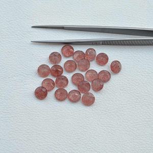 8mm rojo fresa cuarzo redondo brillante corte venta al por mayor de piedras preciosas superventas productos hechos a mano de moda del proveedor - Product Image 4