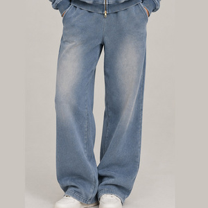 Pantalon de jogging personnalisé pour femme effet délavé soleil, style vintage, streetwear décontracté, coupe ample, en mélange de coton, pantalon cargo tendance - Product Image 1
