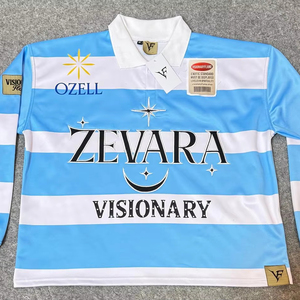 เสื้อโปโลแขนยาวพิมพ์ลายแบบซับลิเมชั่นสั่งทำพิเศษ คุณภาพพรีเมียม - Product Image 1