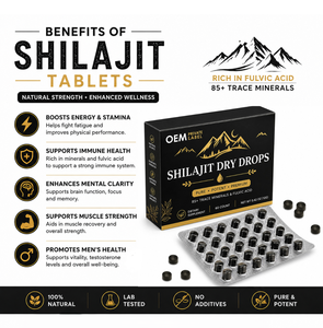 Shilajit naturel de l'Himalaya 500mg, gouttes sèches, comprimés de shilajit pur, complément alimentaire avec acide fulvique pour soutenir l'énergie et la résistance. - Product Image 2