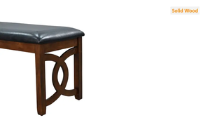 Solid Wood Dining <b>Table</b> <b>Set</b> 6 Seater with <b>Bench</b>, Modern Rectangular Wooden Furniture, Contemporary Kitchen Dining <b>Set</b> for Home - Product Image 6