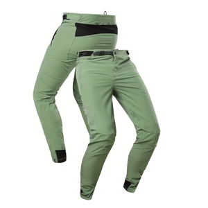 Pantalon de VTT pour homme, vert olive, respirant, séchage rapide, coton et polyester, pour le cyclisme tout-terrain, toutes saisons, vente flash - Product Image 4