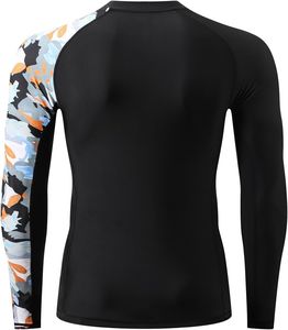 Sublimation <b>Printed</b> Spandex Bjj Rash Guard Rashguard OEM ODM Rash Guard Men Gym <b>Surfing</b> Diving Rashguard Compression Shirts MMA - Product Image 3