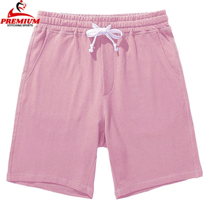 Pantalones cortos informales de verano para hombre, pantalones cortos de cintura media con cintura elástica, pantalones cortos holgados de algodón transpirable de color sólido para hombre - Product Image 2