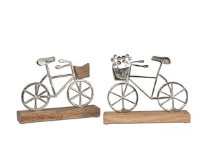 Adorno navideño de aluminio y madera, el más vendido, para decoración de mesa navideña en el hogar. - Product Image 1