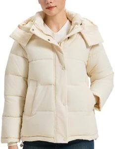 Chaqueta de Invierno Impermeable para Mujer, Acolchada, con Capucha, Gruesa, Resistente al Viento, Cálida, Color Crema, Ropa de Invierno para Mujer, OEM - Product Image 1