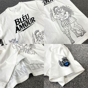 เสื้อยืดสตรีทแวร์โอเวอร์ไซส์ขายส่ง พิมพ์ลายกราฟิกโลโก้ตามสั่ง ผ้าฝ้าย 100% พิมพ์แบบ DTG DTF - Product Image 3