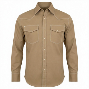 2026 High Quality Men's <b>Flame</b> Resistant Cotton Rip-Stop Breathable Western <b>Shirt</b>-Triple Stitched Heavy Duty Welding <b>Shirt</b> Custom - Product Image 1