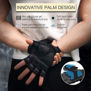 Guantes de entrenamiento para hombres y mujeres, guantes para levantamiento de pesas, ciclismo, gimnasio, entrenamiento, transpirables y de ajuste cómodo - Product Image 3