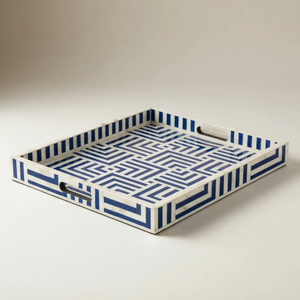 Plateau carré poli en os incrusté pour hôtels et restaurants – Design classique – Disponible en stock – Jetable - Product Image 6