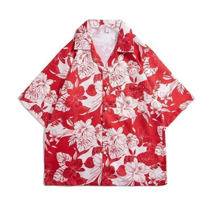 Camisa Holgada de Manga Corta con Diseño Floral Retro de Hong Kong, Estilo Vintage, para Hombre y Mujer, Estilo Hawaiano Tailandés, Estilo Ruffian - Product Image 3