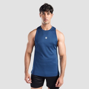 Men's High Quality Cotton Sleeveless Gym Tank Tops Custom Logo Casual Sports Shirt Breathable Crew Neck 180g Knitted <b>Singlet</b> - Product Image 1