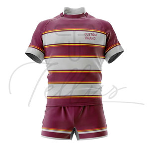 Nueva Llegada, Uniforme de Rugby de Manga Corta, Transpirable, de Talla Grande, con Diseño Personalizado y Estampado por Transferencia de Calor, Ropa de Entrenamiento - Product Image 6