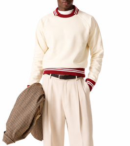 Sudadera con Capucha Tejida para Hombre, Manga Raglán, Estilo Preppy, Corte Regular, Color Sólido, Ropa de Invierno, 100% Algodón, con Bolsillo - Product Image 3