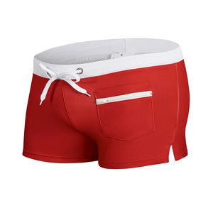 Bañador de verano para hombre con forro de malla, bolsillo con cremallera, elástico, cómodo, de secado rápido, pantalones cortos de natación, traje de baño - Product Image 4