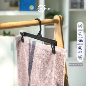 SB TECH Lot de 10 cintres en plastique PP de 20 cm avec grandes pinces, sans coussinets en caoutchouc, maintien robuste, gain de place et design écologique - Product Image 6