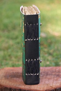 Vintage Leather Journal <b>Van</b> Gogh Almond Blossom Embossed Hardcover Cover Spiral Binding Handmade Deckle Edge Notebook - Product Image 4