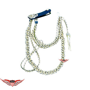 Cordon tressé blanc en nylon pour vêtements, cordon de cérémonie pour l'épaule - Product Image 3
