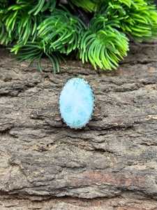 Larimar Vintage Oval Cut IGI Certified 925 Sterling Silver Plated Luxury Premium Grade Women's <b>Ring</b> Gift - Product Image 3