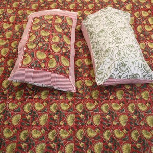 Hand Block Print Cotton Bedsheet Ethnic Floral Indian <b>Bedding</b> for Home Decor for Best Price - Product Image 2