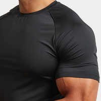 T-shirt Homme Personnalisé en Polyester Spandex Léger, Col Rond, Manches Courtes, Coupe Classique, Haute Qualité, Anti-boulochage, Anti-plis
